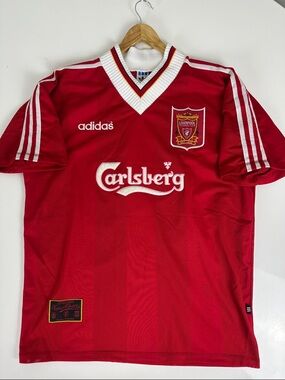 Vintage 1995-96 Liverpool Football Club Home Jersey Adidas- Adidas Size Large